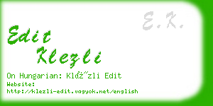 edit klezli business card